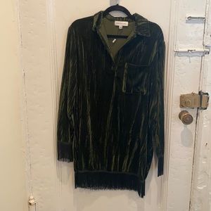 Green something navy dress size small